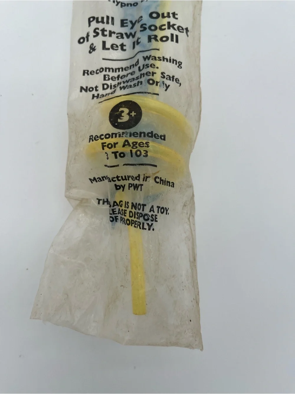 Vintage 1990's Taco Bell Floating Eyeball Crazy Straw Mad scientist Eye